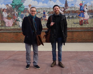 Finnish journalists Heikki Karki (left) and Mikko Vahaniitty were recently in town interviewing local officials and residents about Hamtramck’s multicultural mix. Hamtramck continues to attract international journalists who find the city unique. 